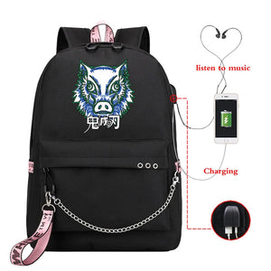 Demon Slayer Anime Men's Backpack School Bag Large Capacity Travel Casual