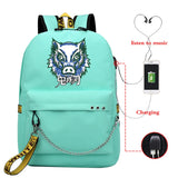 Demon Slayer Anime Men's Backpack School Bag Large Capacity Travel Casual