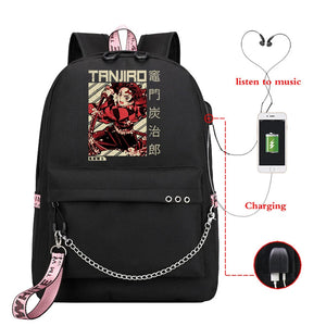 Kpop Demon Slayer Anime Men's Backpack School Bag