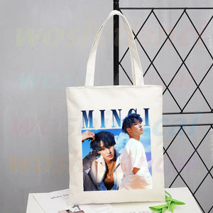 ATEEZ Album K pop Harajuku 90s Shopping Bag Eco Canvas Shopper