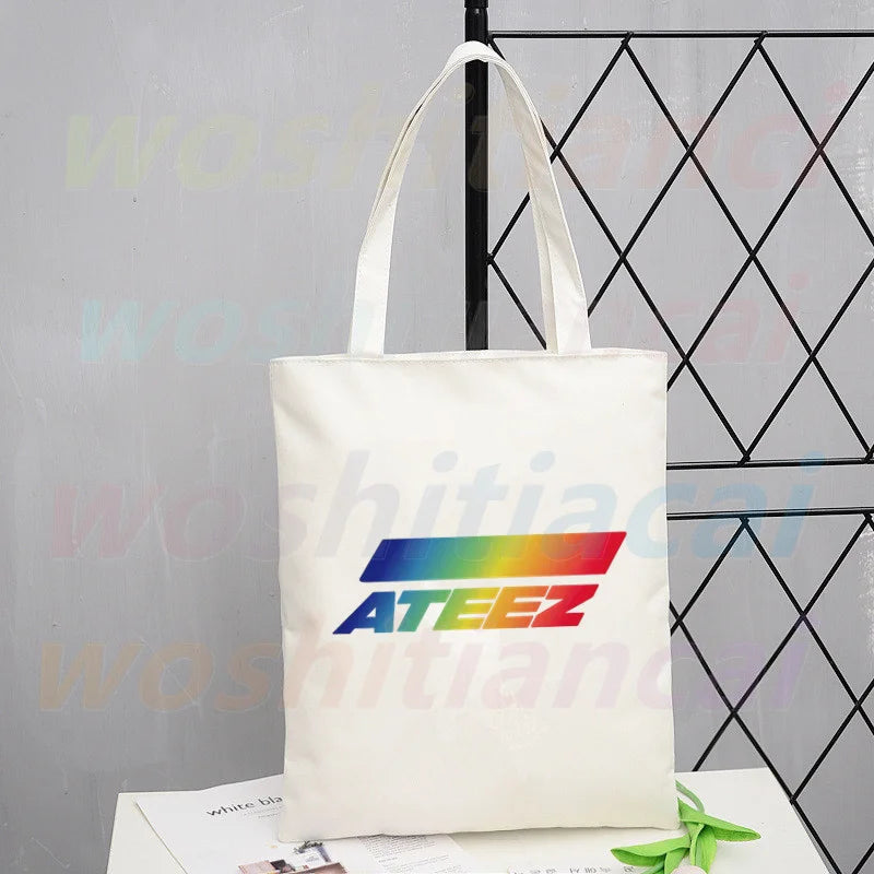 ATEEZ Album K pop Harajuku 90s Shopping Bag Eco Canvas Shopper