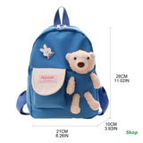 L5YC Bear Toy School Bag for Kids Children Backpacks Girls Boy Book Bags