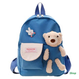 L5YC Bear Toy School Bag for Kids Children Backpacks Girls Boy Book Bags