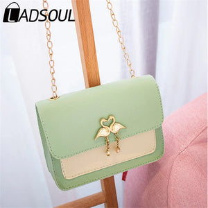 Women Chain Small Bag Female Patchwork Small Square Bag Girl Shoulder Bag