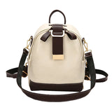 LADSOUL Leather Backpack PU School Bags For Women Vintage Shoulder Bag
