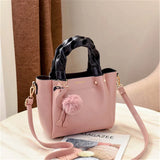 Women's Tote Bag Flamingo Tassel Leather Shoulder Bag
