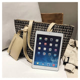 Green Mother-in-law Bag Women's Shoulder Bag Large Capacity Portable Woven Bag