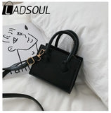 LADSOUL Retro Solid Handbags Women Personality Messenger Bag Mini Shoulder Bag