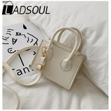 LADSOUL Retro Solid Handbags Women Personality Messenger Bag Mini Shoulder Bag