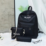 Three-piece Women Backpack Girl School Bag Lightweight