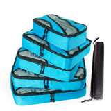 5PCS/Set Portable Oxford Cloth Mesh Luggage Organizer Packing Cube