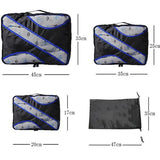 5PCS/Set Portable Oxford Cloth Mesh Luggage Organizer Packing Cube