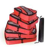 5PCS/Set Portable Oxford Cloth Mesh Luggage Organizer Packing Cube