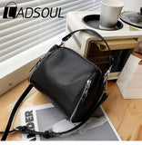 LADSOUL Cowhide Handbag Shoulder Bag for Women Messenger Bags