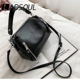 LADSOUL Cowhide Handbag Shoulder Bag for Women Messenger Bags