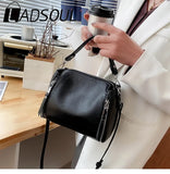LADSOUL Cowhide Handbag Shoulder Bag for Women Messenger Bags