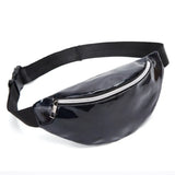 Unisex Geometric Waist Packs Laser Chest Phone Pouch Fanny Pack Female Belt Bag