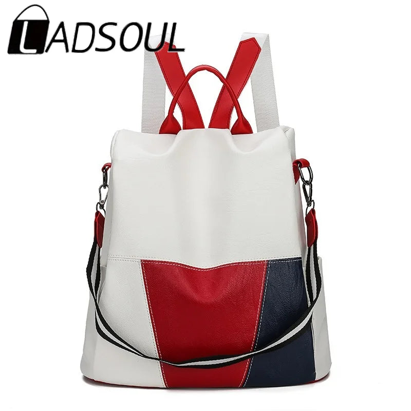 LADSOUL Women Large-capacity Backpack Travel Bag Casual School Bags