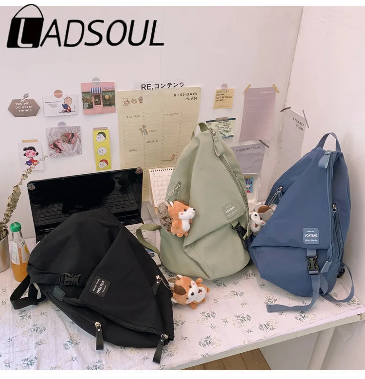 LADSOUL Vintage Harajuku High School Backpack