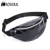 Women Waist Bags Pack Geometric Laser Pouch Sequins Rhombic Phone Bag