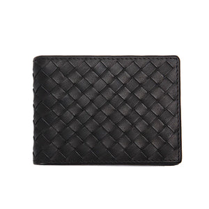 Leather Men Wallets Woven Wallet Men Famous Wallet Case