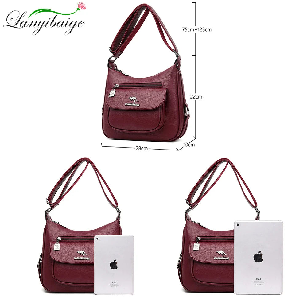 Classic Leather Crossbody Bag for Women