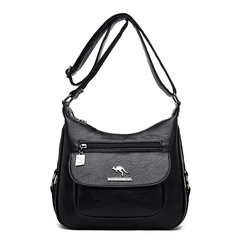 Classic Leather Crossbody Bag for Women