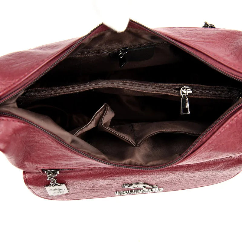 Classic Leather Crossbody Bag for Women