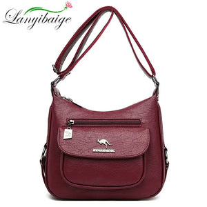Classic Leather Crossbody Bag for Women