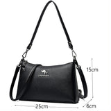 High Leather Travel Shoulder Bag Large Capacity Women Bag