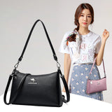High Leather Travel Shoulder Bag Large Capacity Women Bag