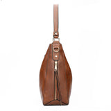 Vintage Leather Shoulder Bag Large Tote Women's Handbag