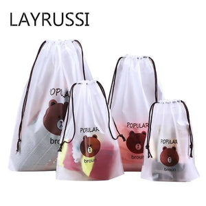 Transparent Cosmetic Bag Portable Travel Wash Bundle Pockets