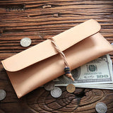 Leather Long Wallet Clutch Bag Fountain Pencil Bag
