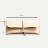 Leather Long Wallet Clutch Bag Fountain Pencil Bag