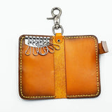 Leather Men Key Wallet Car Key Ring Case Holder Chain Key Package Bag