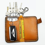 Leather Men Key Wallet Car Key Ring Case Holder Chain Key Package Bag