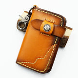 Leather Men Key Wallet Car Key Ring Case Holder Chain Key Package Bag