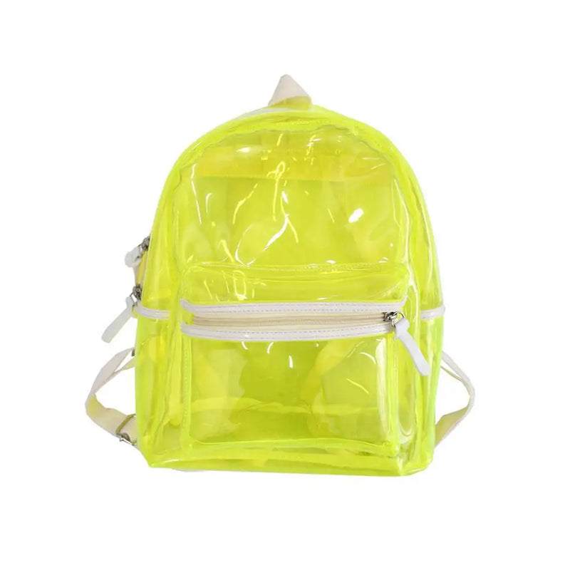 LED Lights Unisex Backpack Transparent Clear Harajuku School Bag