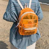 LED Lights Unisex Backpack Transparent Clear Harajuku School Bag