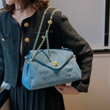 Canvas Shoulder Bags Casual Chain Crossbody Bag Female Handbag