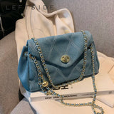 Canvas Shoulder Bags Casual Chain Crossbody Bag Female Handbag