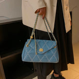 Canvas Shoulder Bags Casual Chain Crossbody Bag Female Handbag