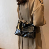 Vintage Small Leather Crossbody Bag Lady Hobo Purse