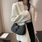 LEFTSIDE Crossbody Bags for Women Winter Small Solid Saddle Bags Handbags