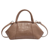 Winter Stone Pattern Leather Crossbody Bag for Women