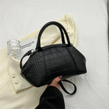 Winter Stone Pattern Leather Crossbody Bag for Women