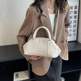 Winter Stone Pattern Leather Crossbody Bag for Women