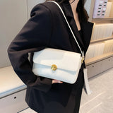 LEFTSIDE Flap Crossbody Bag Winter Small Leather Shoulder Handbag
