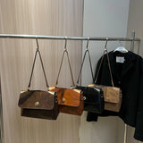 LEFTSIDE Leather Crossbody Bag for Women Winter Small Shoulder Bag